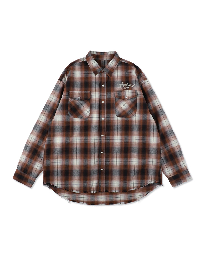 Fringe Flannel Plaid Shirt