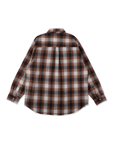 Fringe Flannel Plaid Shirt