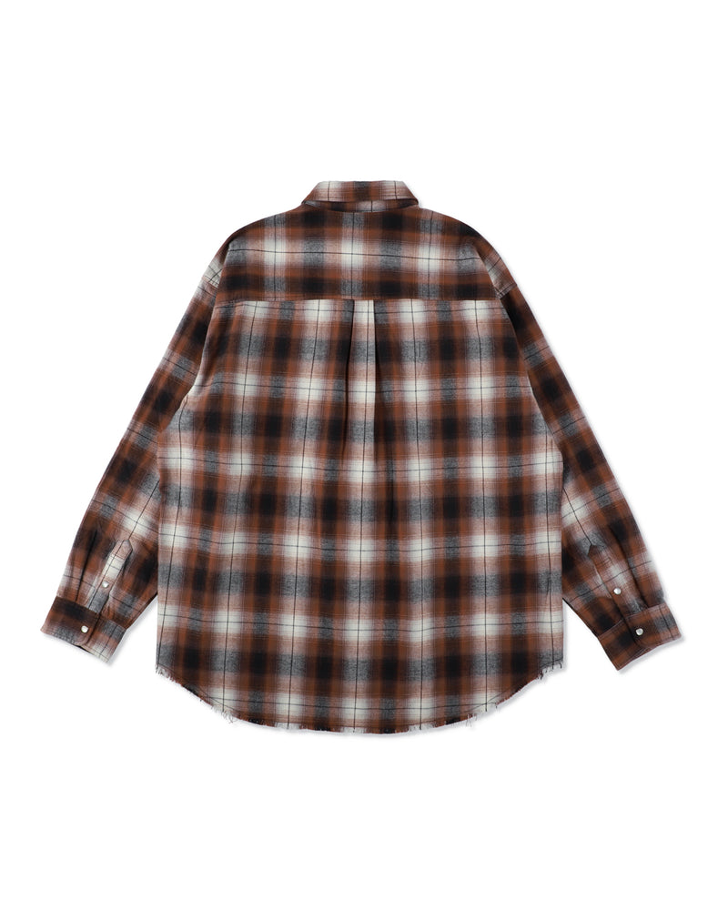 Fringe Flannel Plaid Shirt