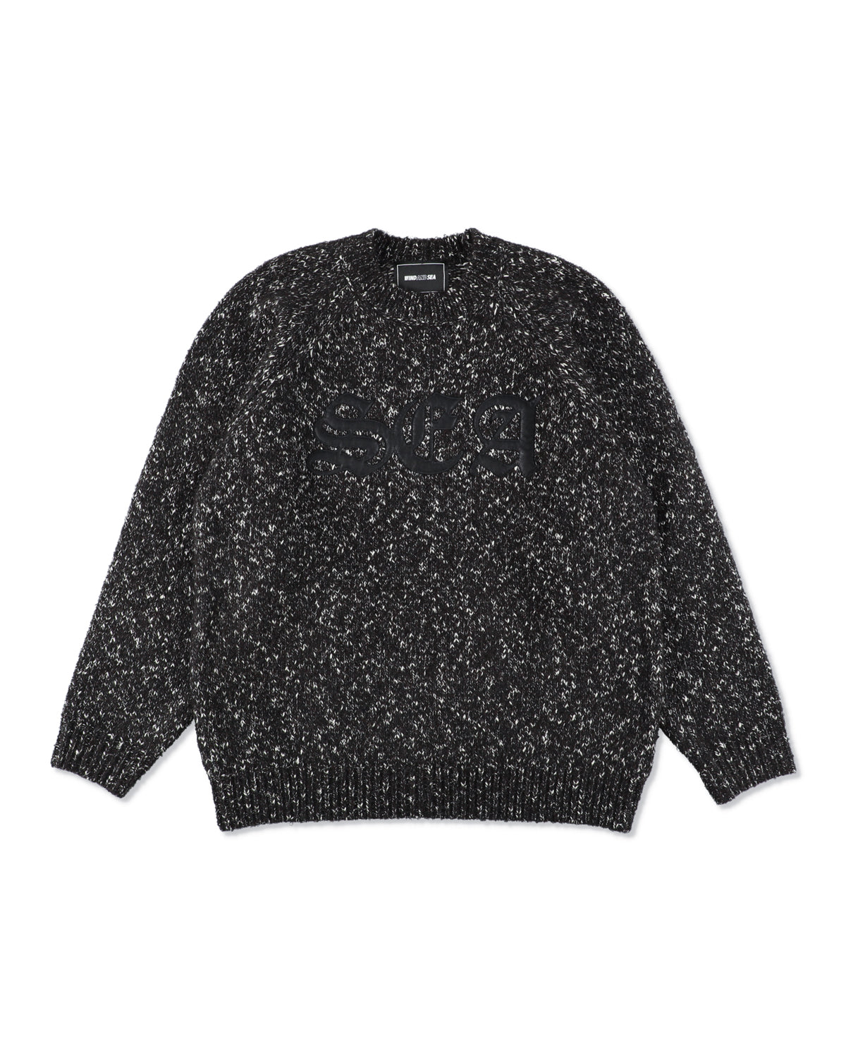 Leather Patch Knit Sweater