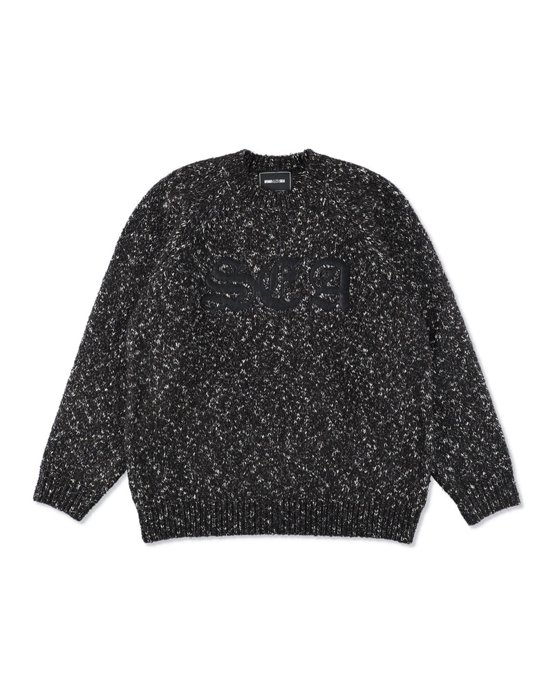 Leather Patch Knit Sweater