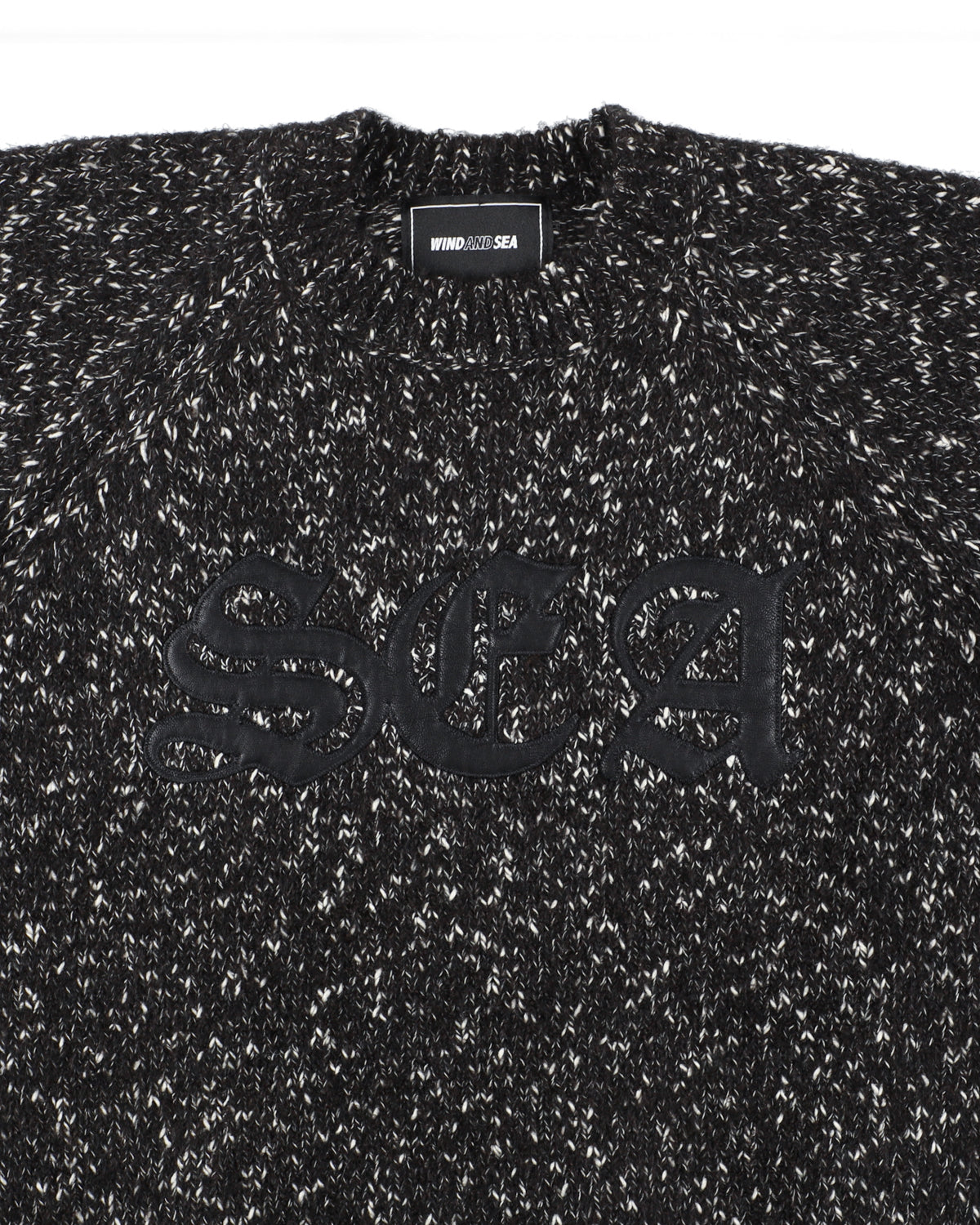 Leather Patch Knit Sweater