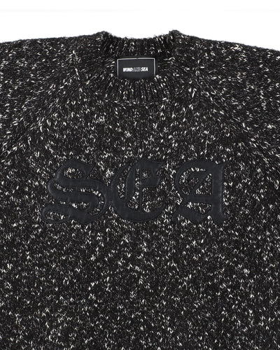 Leather Patch Knit Sweater