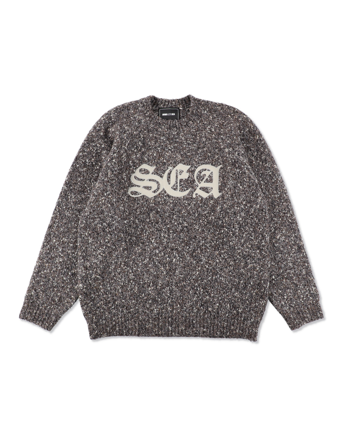 Leather Patch Knit Sweater