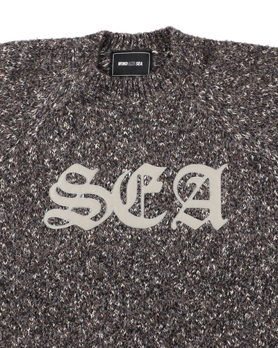 Leather Patch Knit Sweater