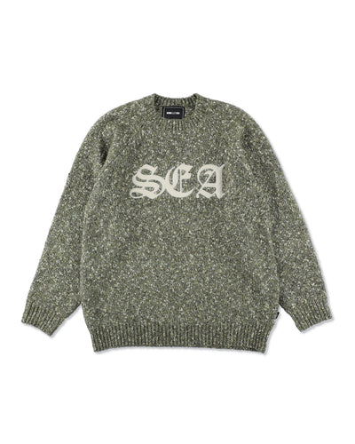 Leather Patch Knit Sweater