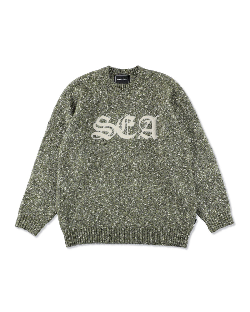 Leather Patch Knit Sweater