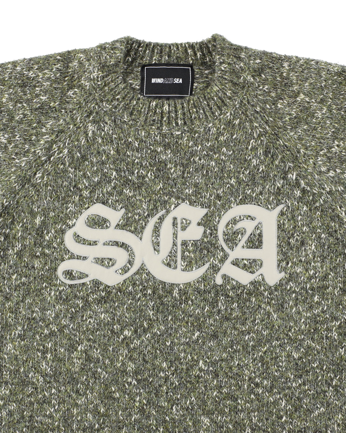 Leather Patch Knit Sweater