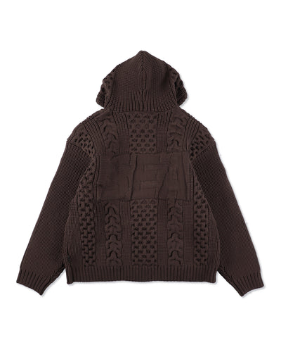 Cable Knit Hooded Sweater