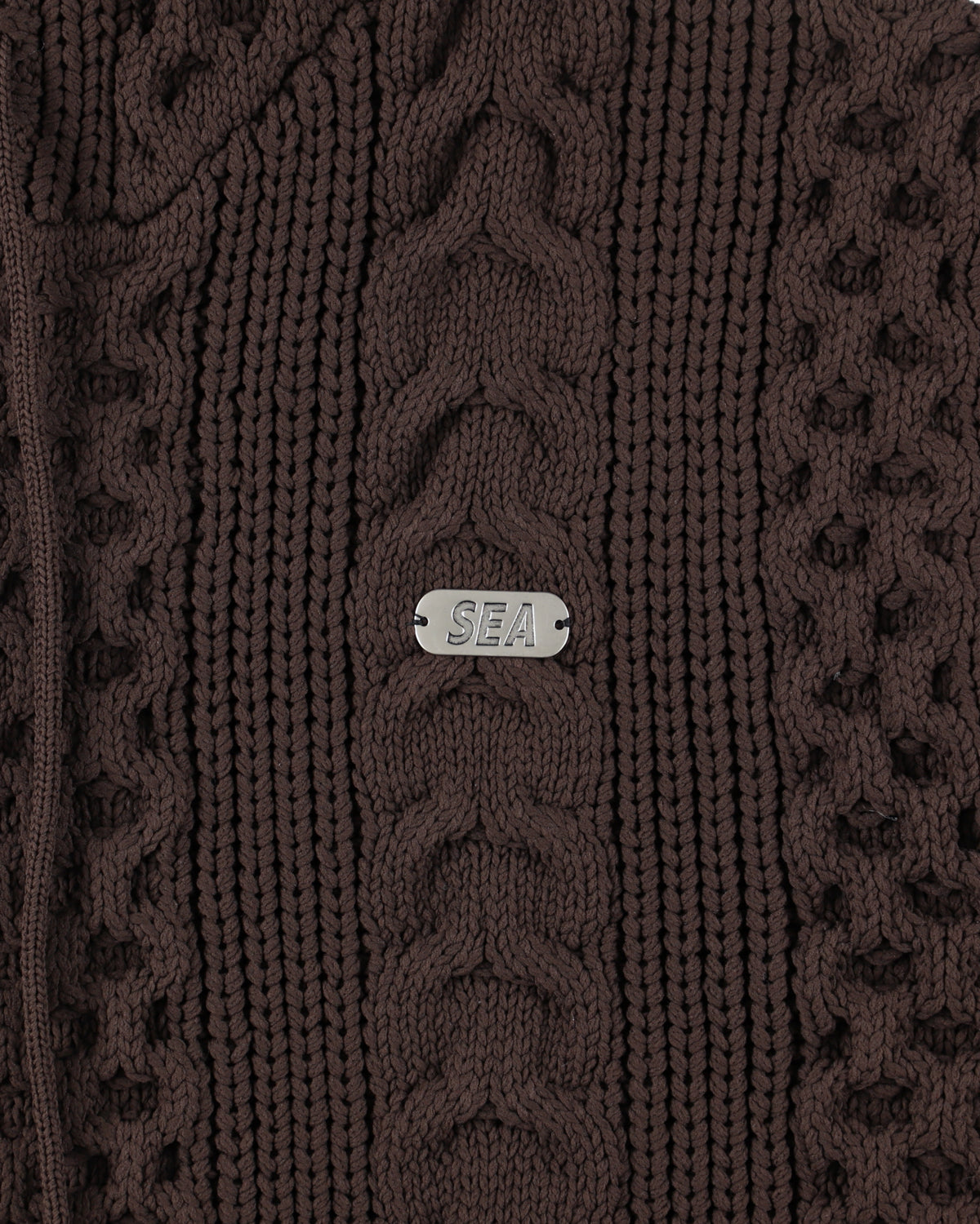 Cable Knit Hooded Sweater