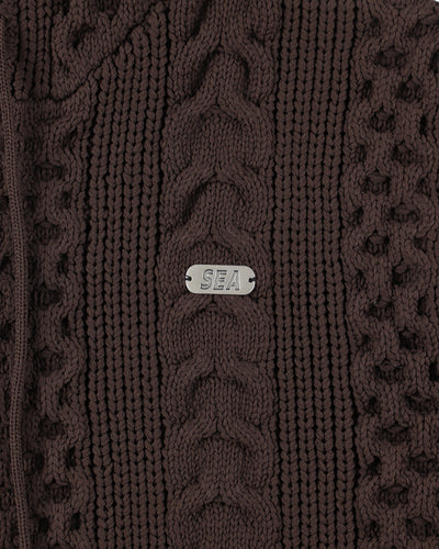 Cable Knit Hooded Sweater