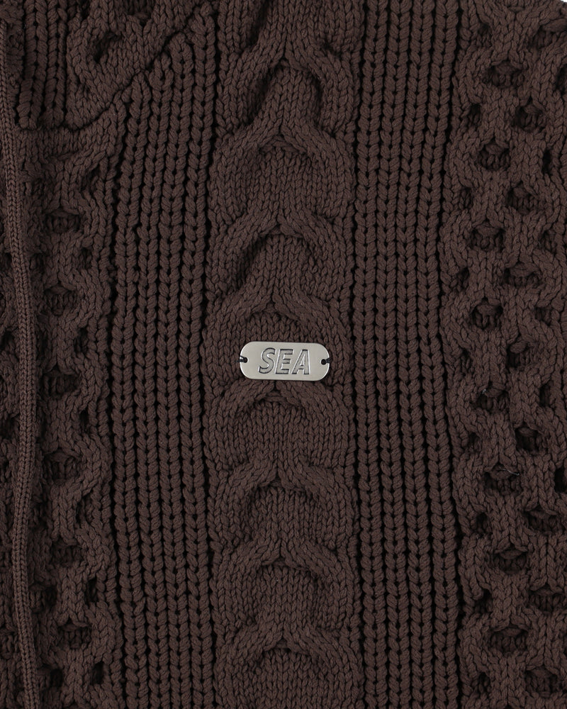 Cable Knit Hooded Sweater