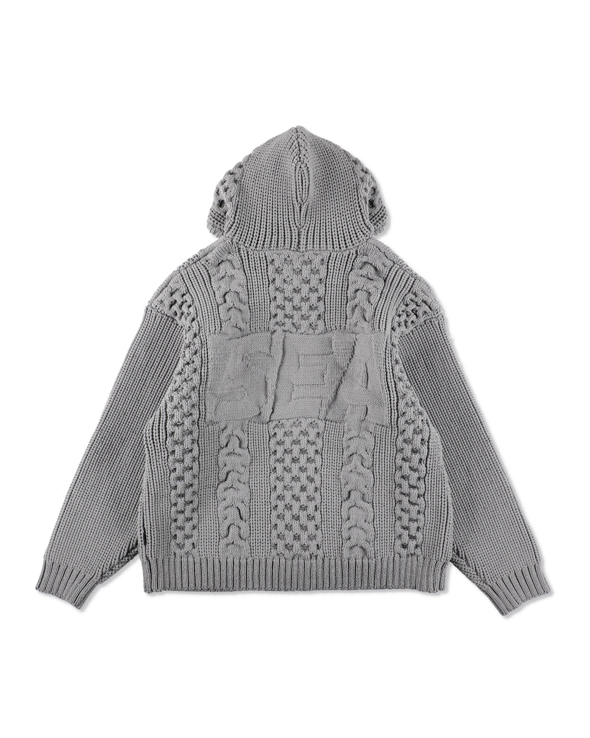 Cable Knit Hooded Sweater