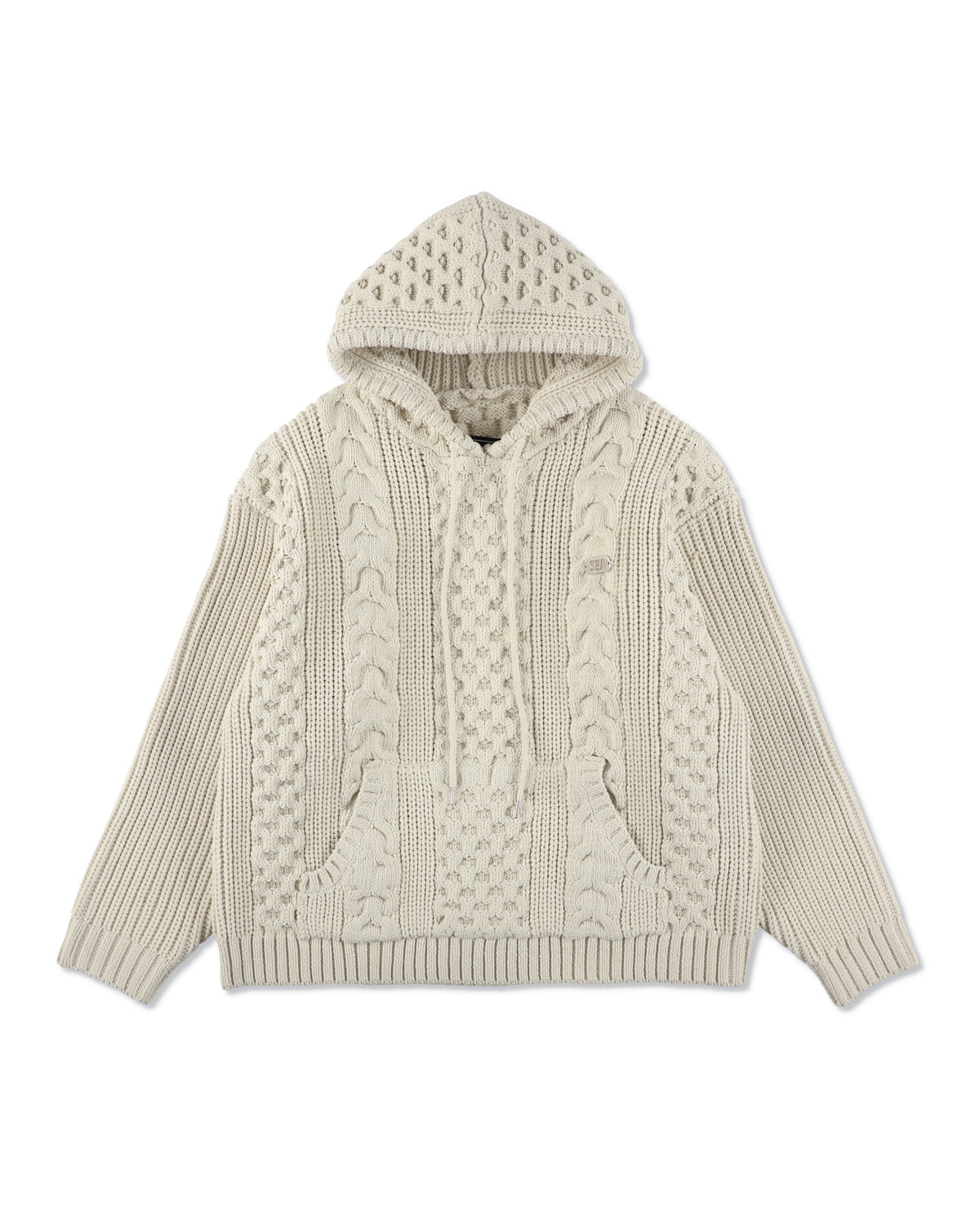 Cable Knit Hooded Sweater