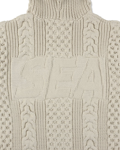 Cable Knit Hooded Sweater