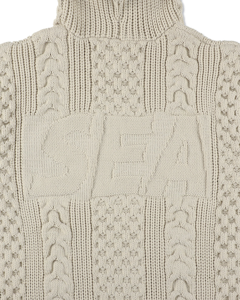 Cable Knit Hooded Sweater