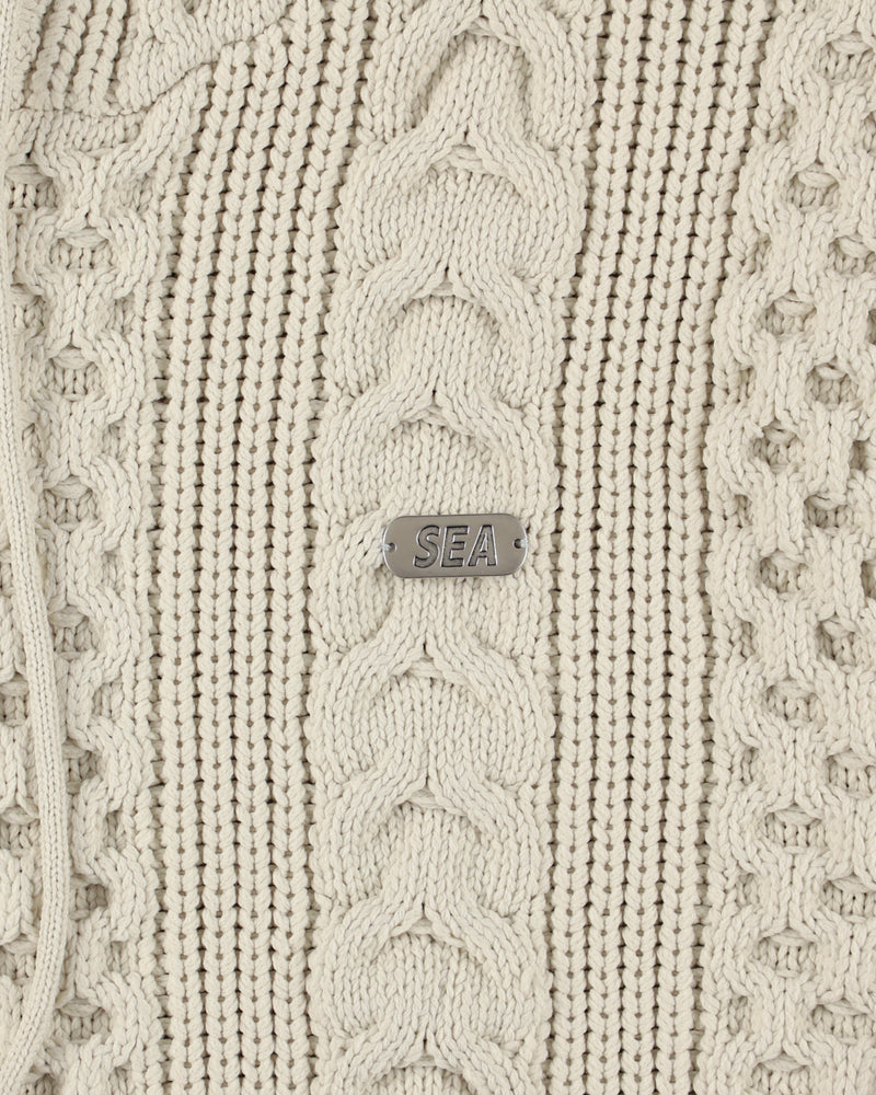 Cable Knit Hooded Sweater