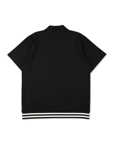 S/S Mock Neck Logo Knit