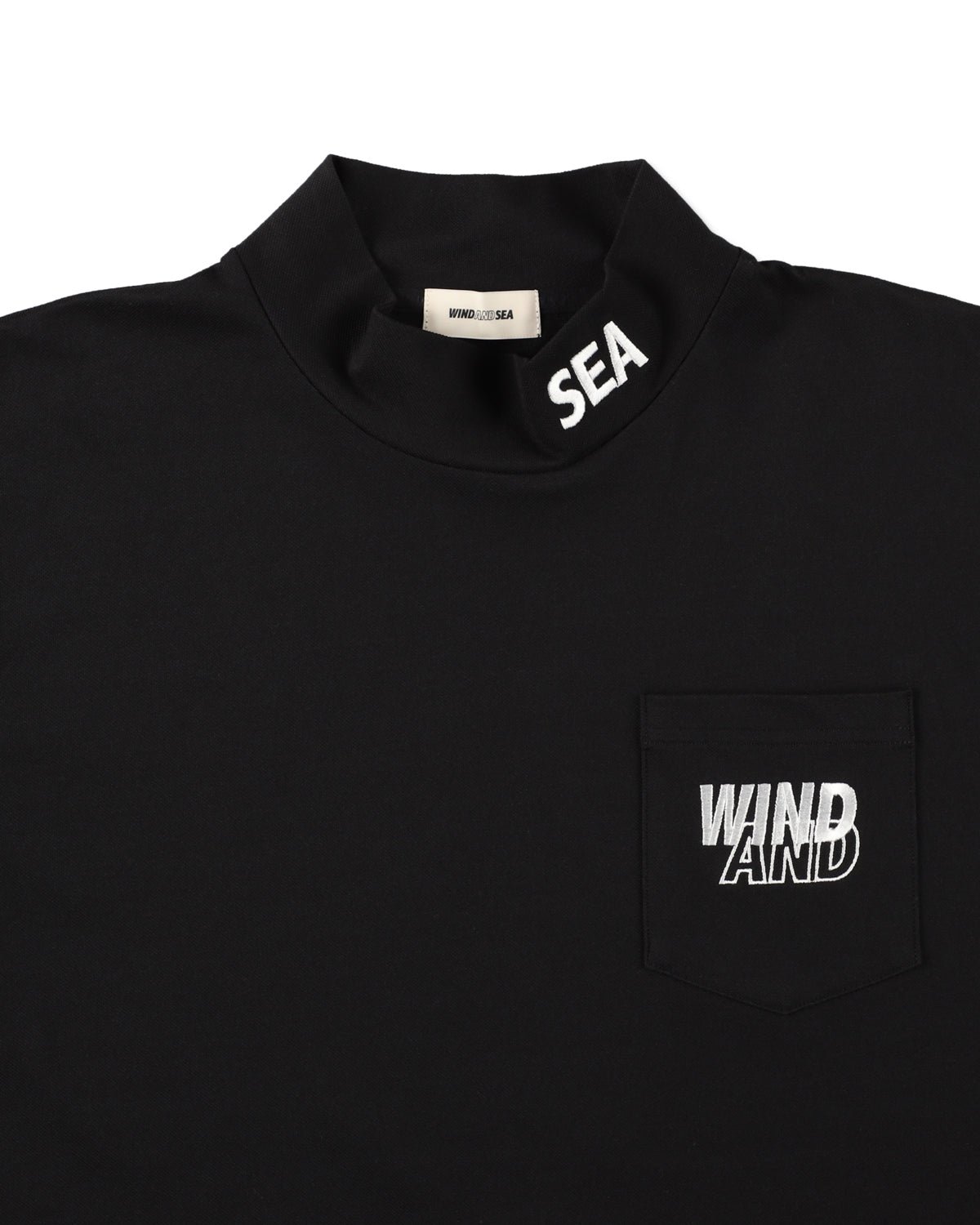 メンズウェア WIND AND SEA S/S Mock Neck Logo Knit S/S Mock Neck Logo Knit – WIND AND SEA