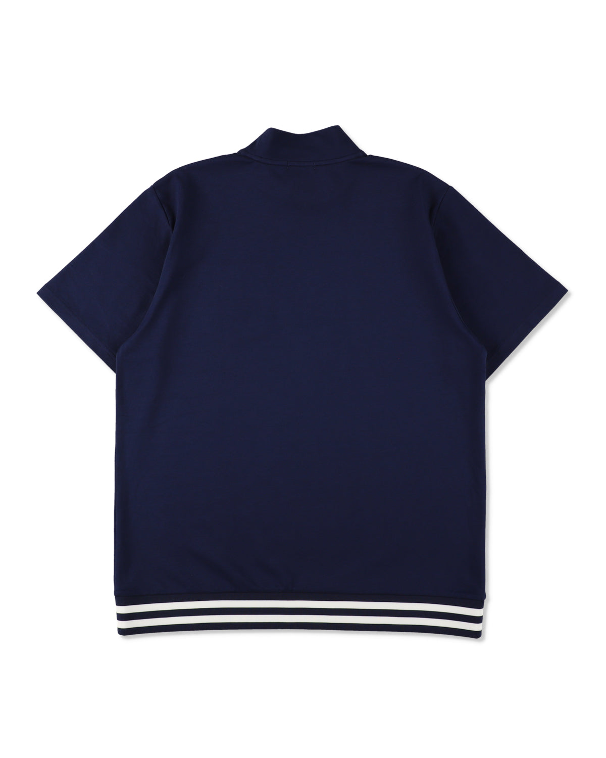 S/S Mock Neck Logo Knit
