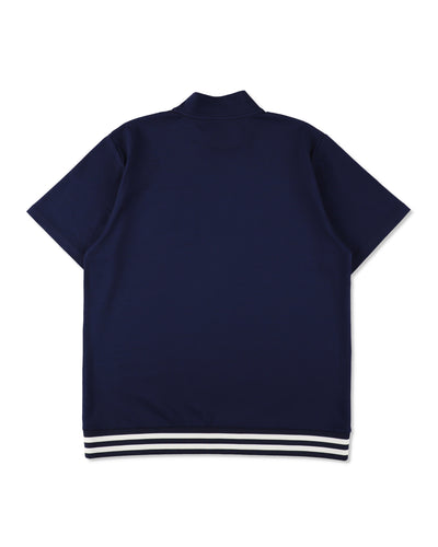S/S Mock Neck Logo Knit