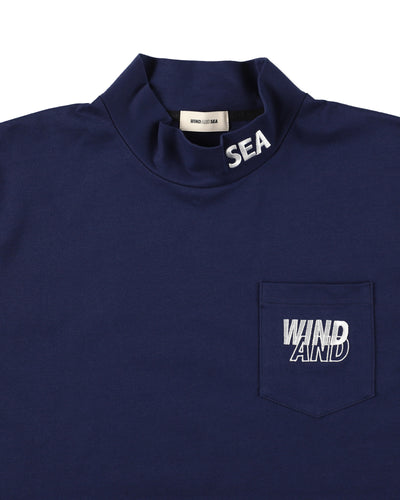 S/S Mock Neck Logo Knit