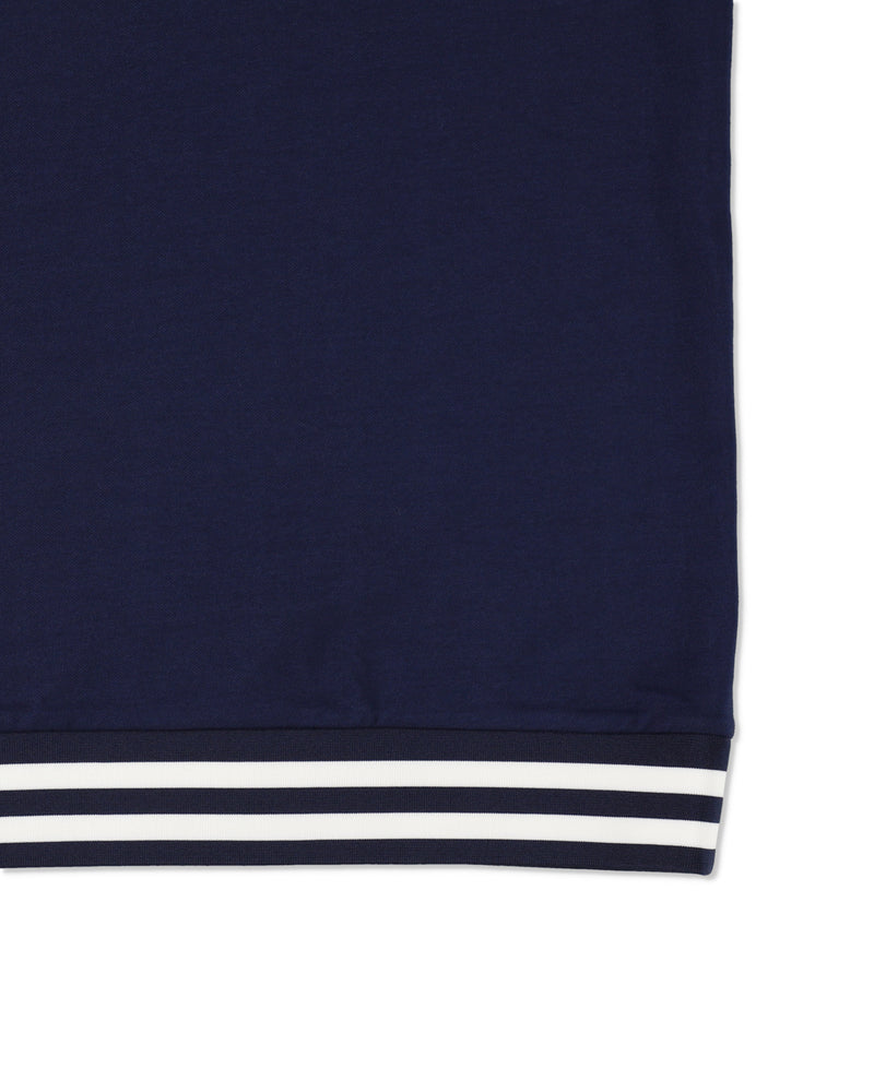 S/S Mock Neck Logo Knit