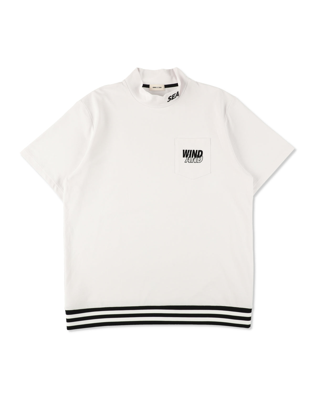 S/S Mock Neck Logo Knit