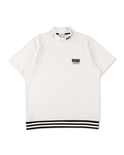 S/S Mock Neck Logo Knit