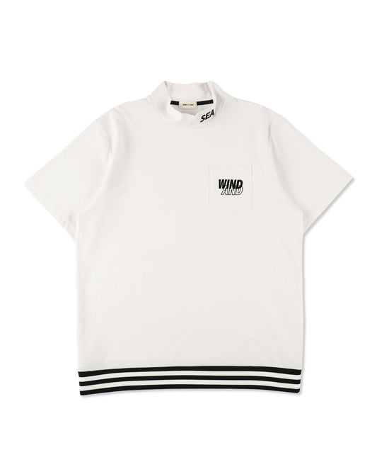 S/S Mock Neck Logo Knit