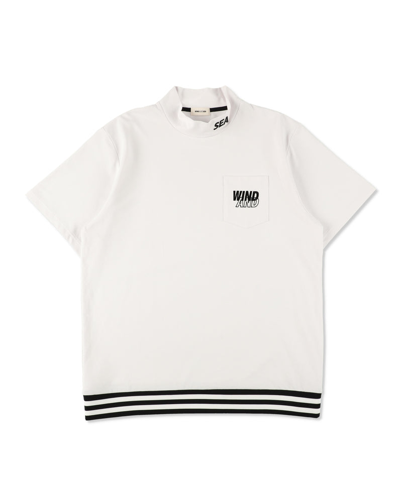 S/S Mock Neck Logo Knit