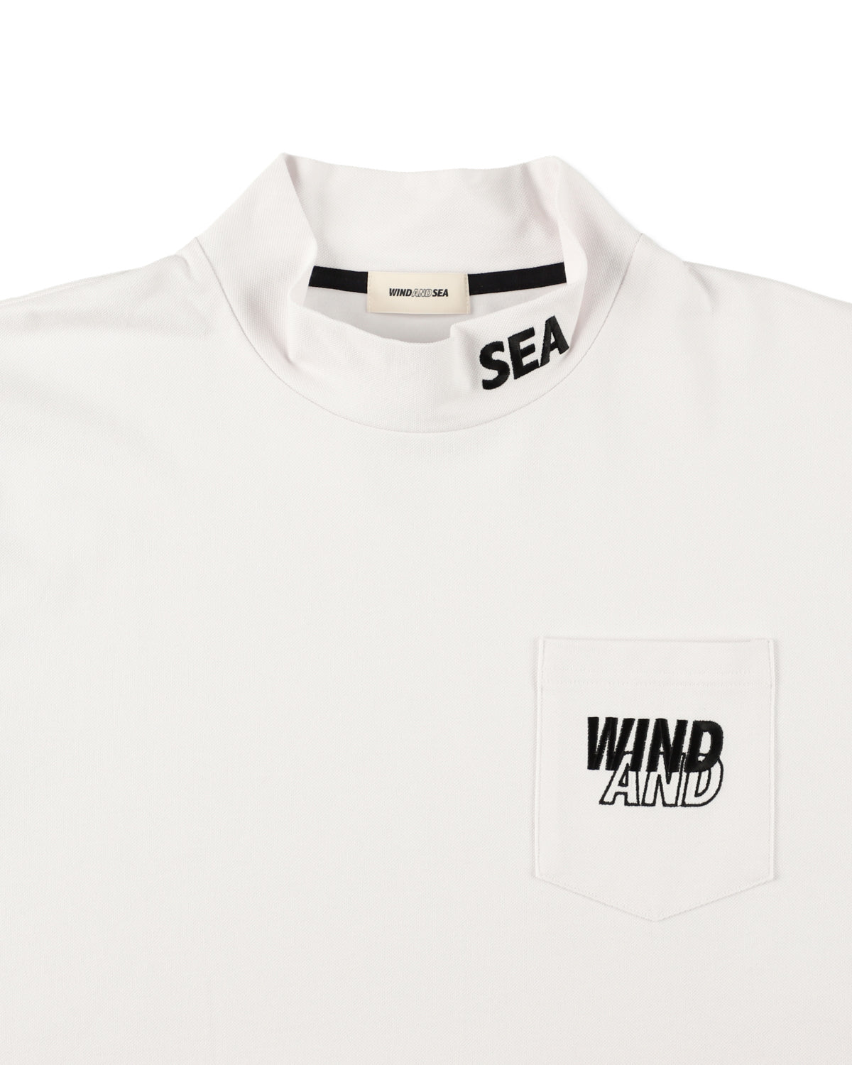 メンズウェア WIND AND SEA S/S Mock Neck Logo Knit S/S Mock Neck Logo Knit – WIND AND SEA