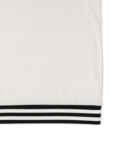 S/S Mock Neck Logo Knit