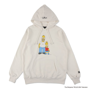 The Simpsons / WDS Bart & Homer Hoodie / OFF_WHITE