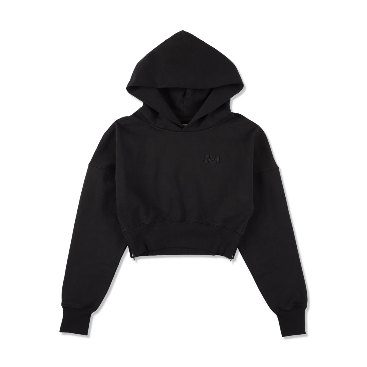 Cozy Cropped Hooded Sweatshirt(Ladies)