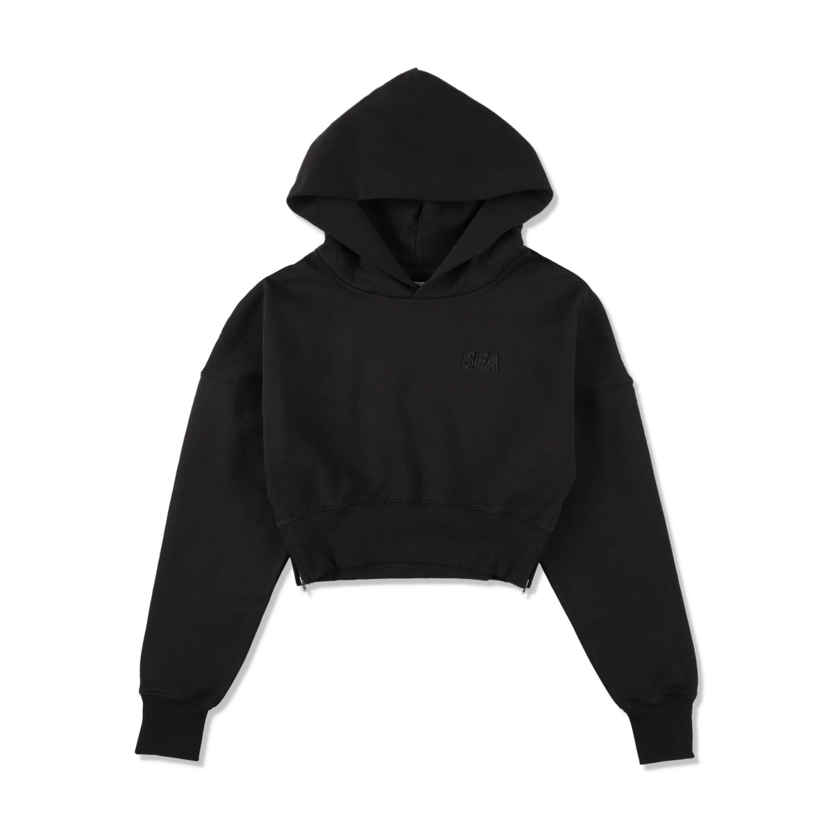 Cozy Cropped Hooded Sweatshirt(Ladies)
