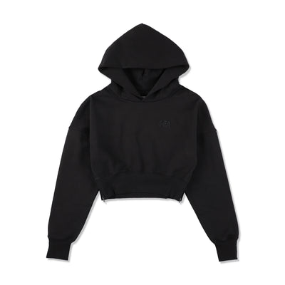 Cozy Cropped Hooded Sweatshirt(Ladies)