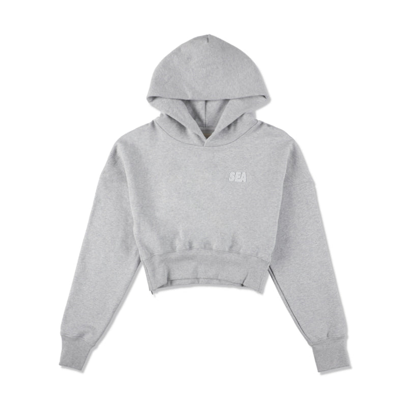 Cozy Cropped Hooded Sweatshirt(Ladies)