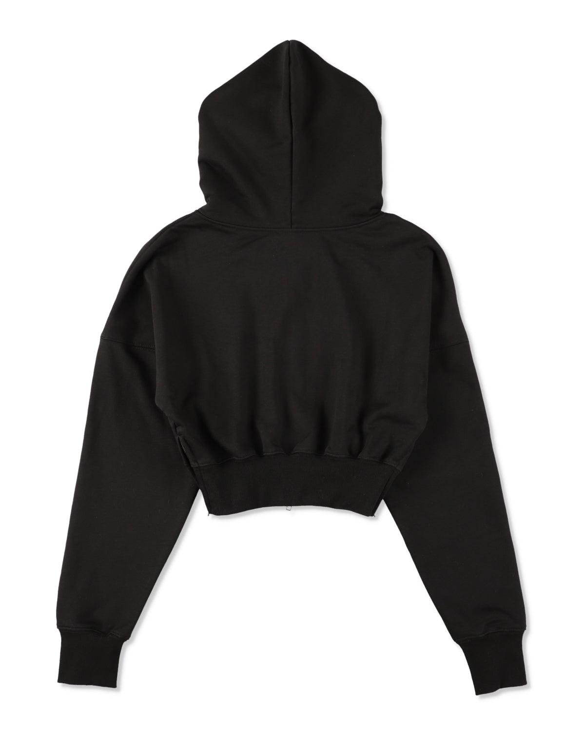 Cozy Zip Cropped Hooded Sweatshirt(Ladies)