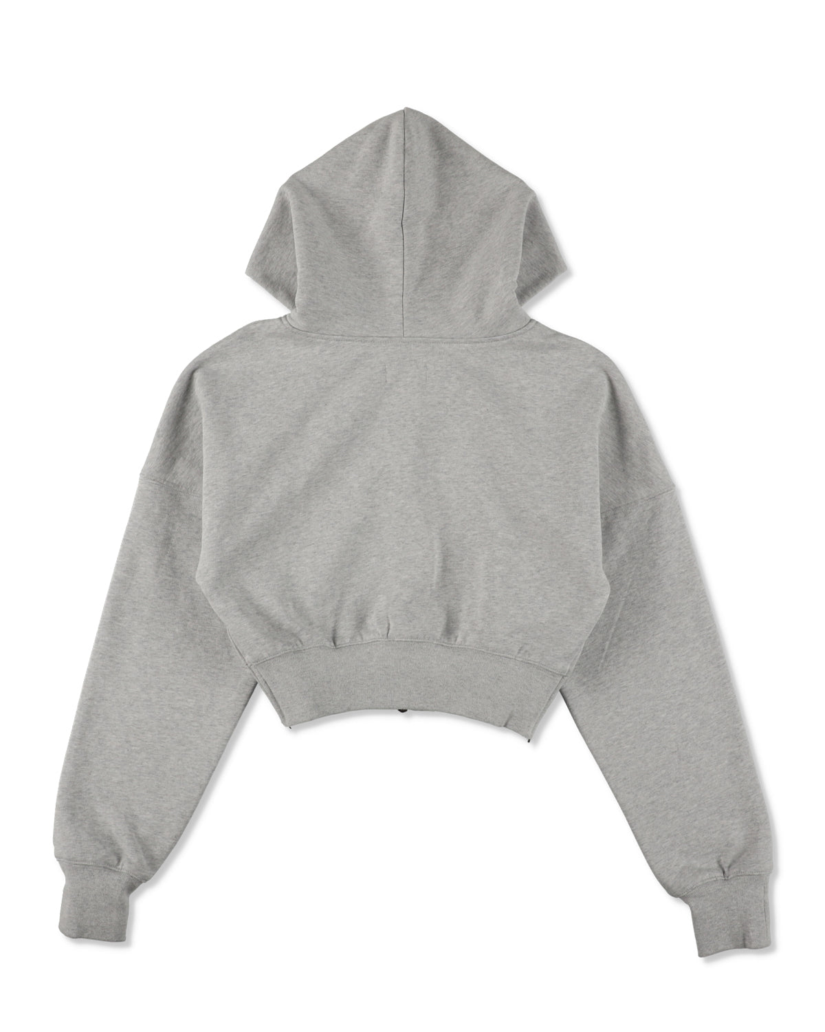 Cozy Zip Cropped Hooded Sweatshirt(Ladies)