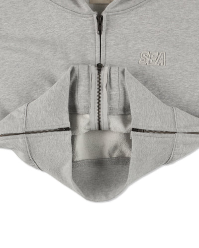 Cozy Zip Cropped Hooded Sweatshirt(Ladies)