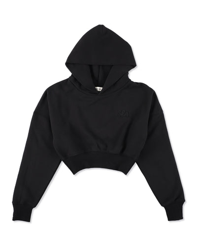 COZY CLOUD CROPPED HOODED SWEATSHIRT