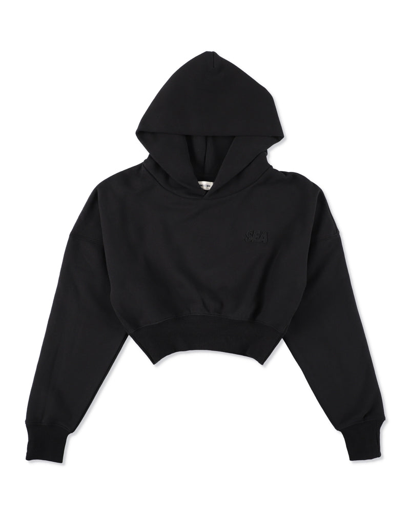 COZY CLOUD CROPPED HOODED SWEATSHIRT