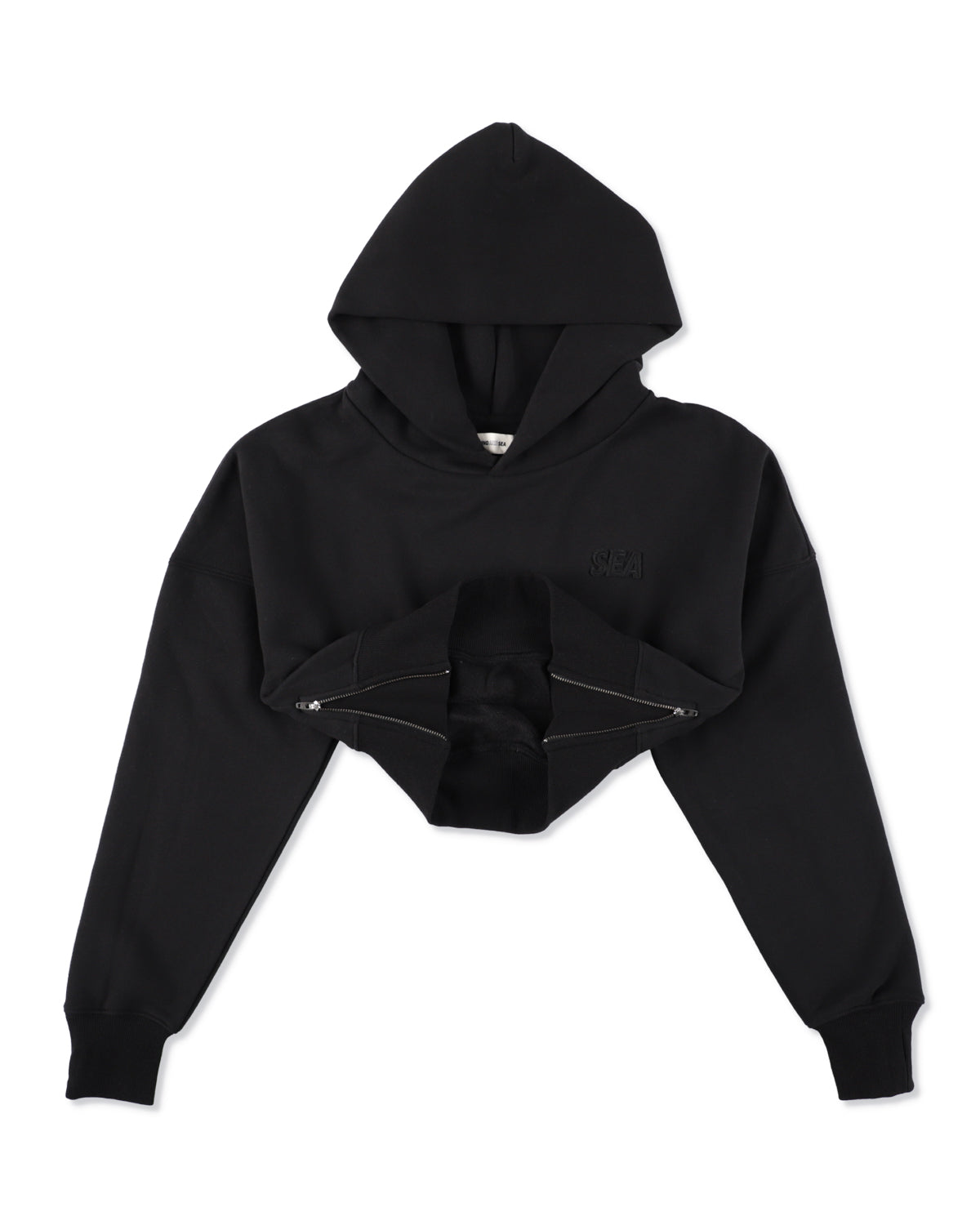 COZY CLOUD CROPPED HOODED SWEATSHIRT