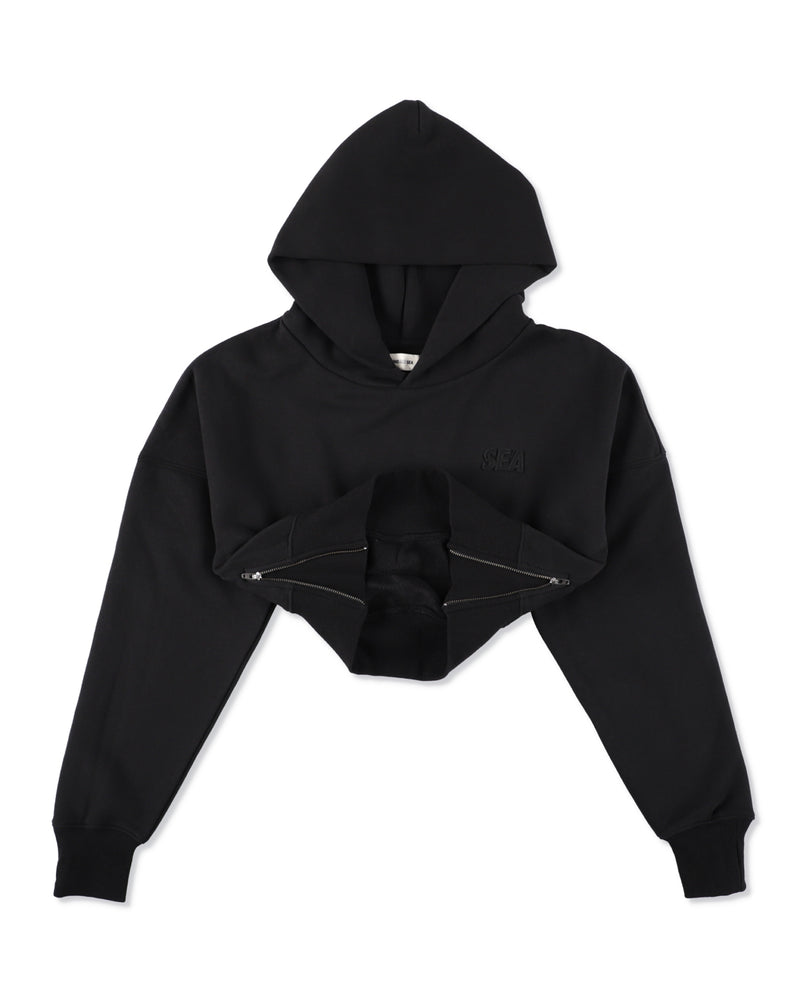 COZY CLOUD CROPPED HOODED SWEATSHIRT