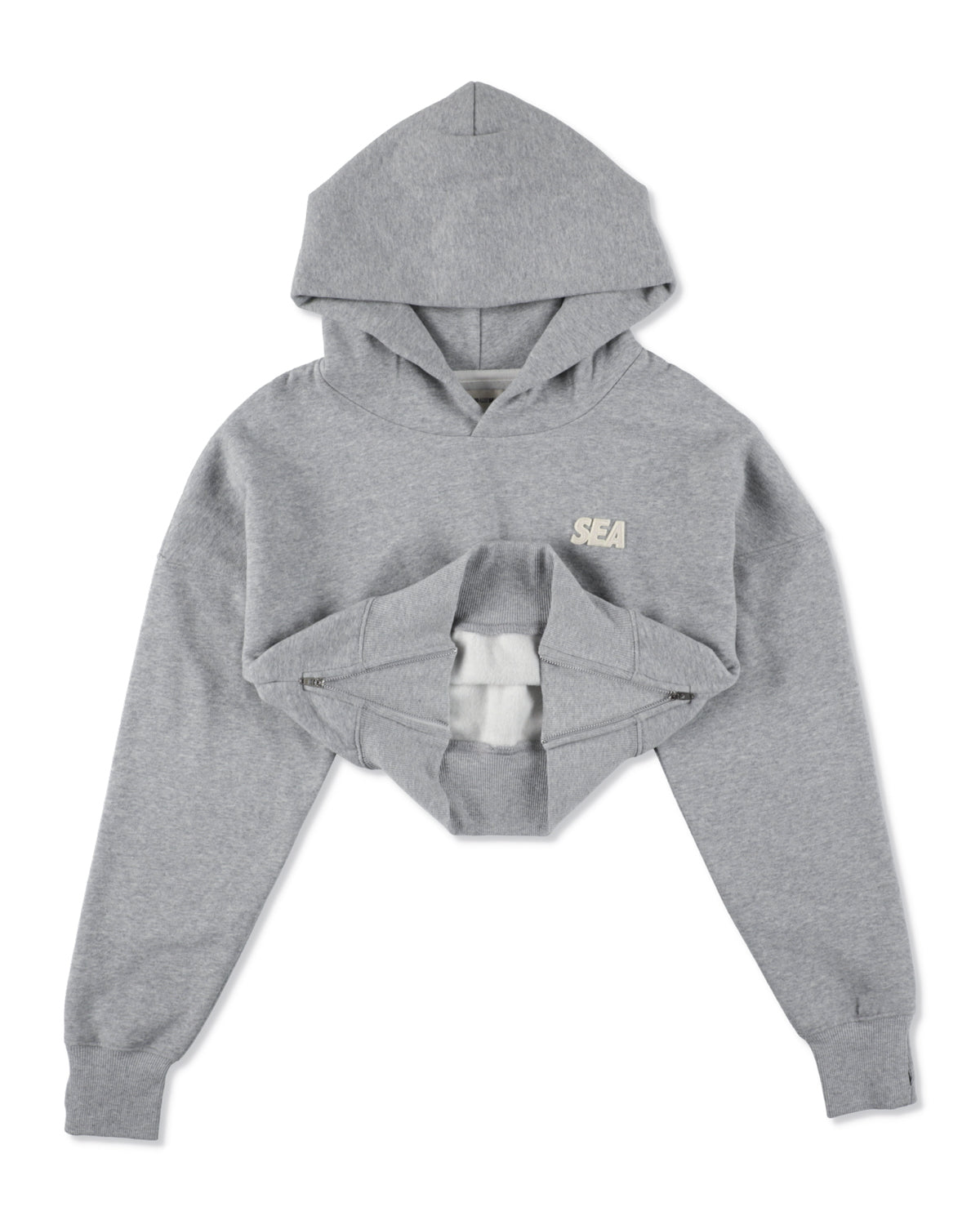 COZY CLOUD CROPPED HOODED SWEATSHIRT