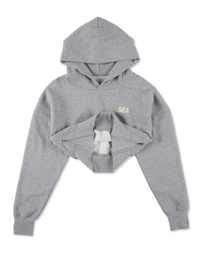 COZY CLOUD CROPPED HOODED SWEATSHIRT