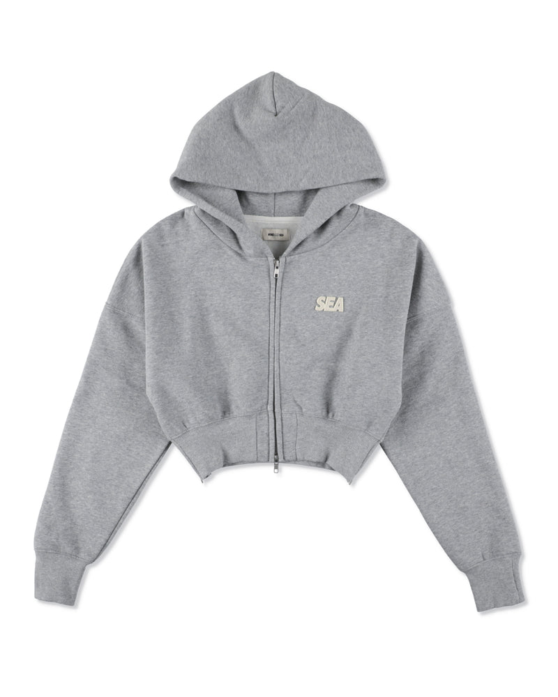 COZY CLOUD ZIP-UP CROPPED HOODED SWEATSHIRT