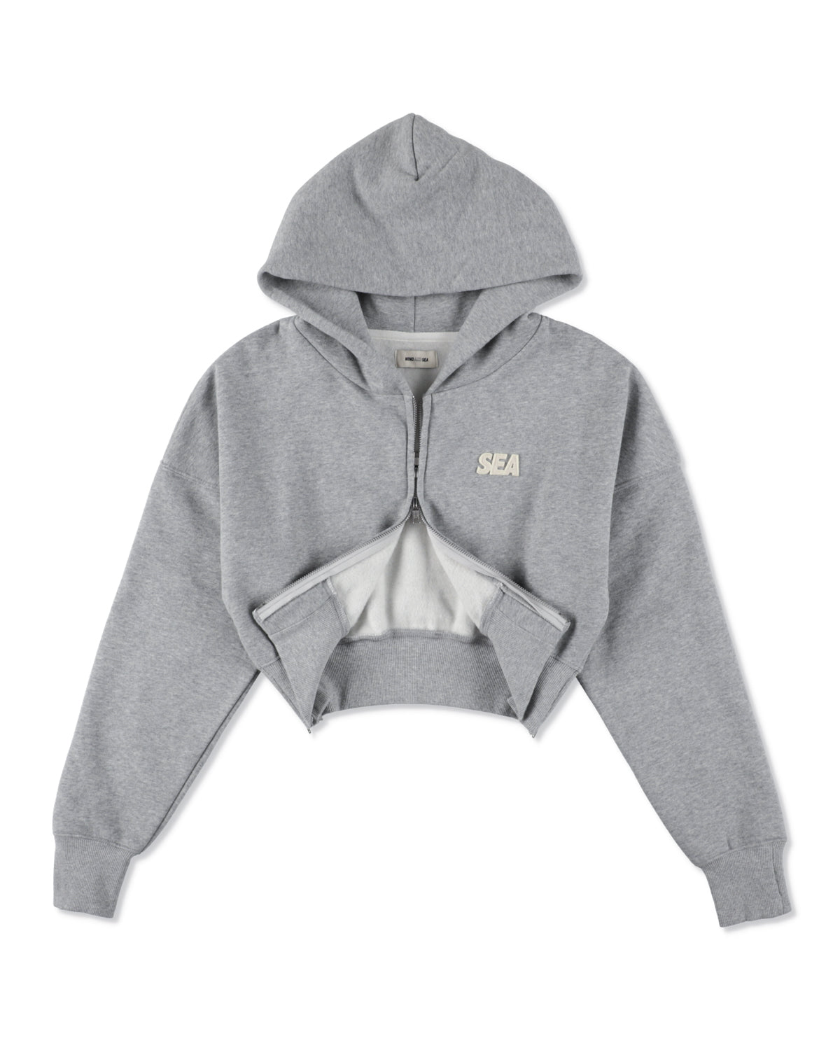 COZY CLOUD ZIP-UP CROPPED HOODED SWEATSHIRT