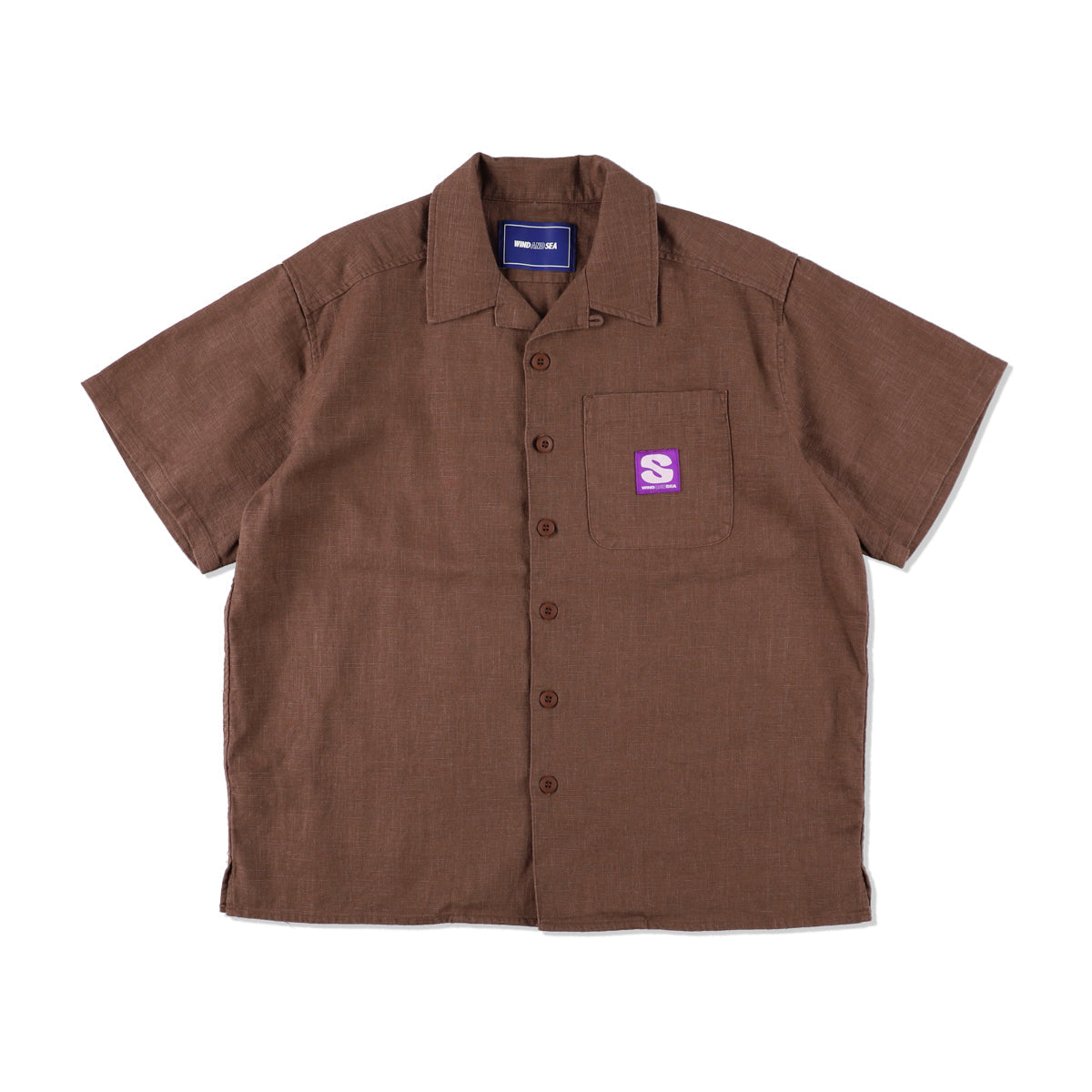 Linen Open Collar S/S Shirt